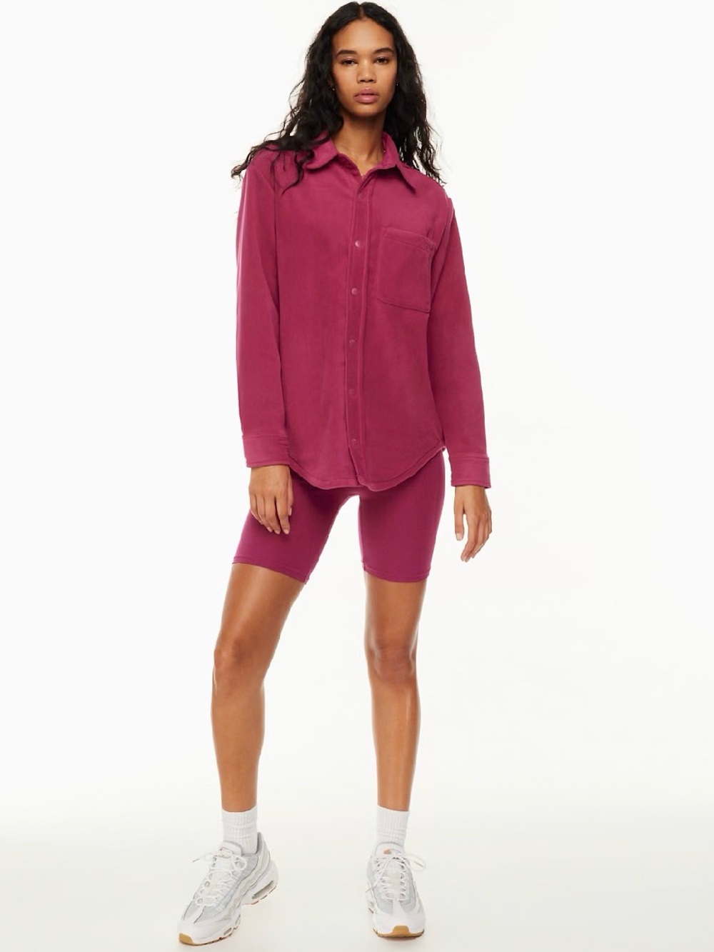 TNA Fuchsia Pullover Shirt Jacket